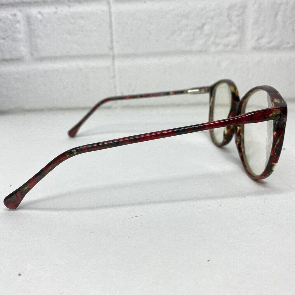 VTG Logo‎ Paris Maroon, Green & Clear Mixed Plastic Eyeglass Frames H2635